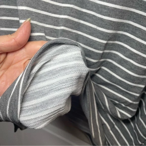 Maurices Striped T-Shirt Dress Gray White Short Sleeve Casual Bodycon Size XS - Picture 10 of 10